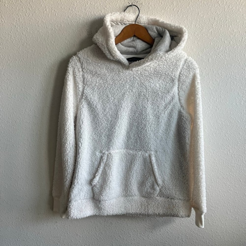 NWOT Abercrombie & Fitch Women's Sherpa Fleece Hoodie Pullover Jacket Size S